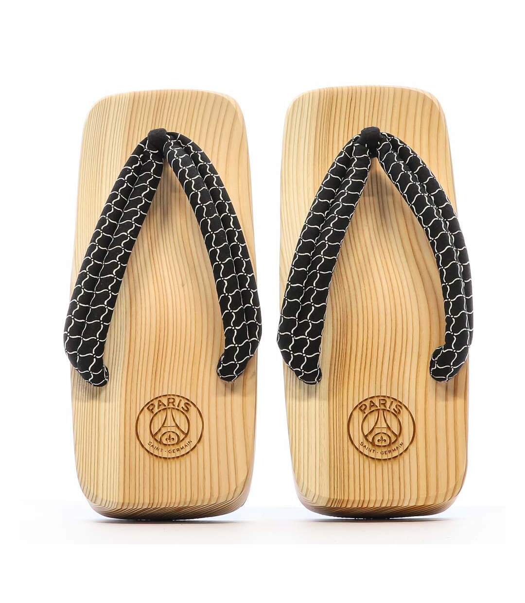 PSG tongs noires/bois homme/femme - 37-3