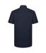 Mens oxford tailored short-sleeved shirt bright navy Russell Collection