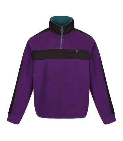 Regatta Mens Vintage Fleece Top (Juniper Purple/Black)