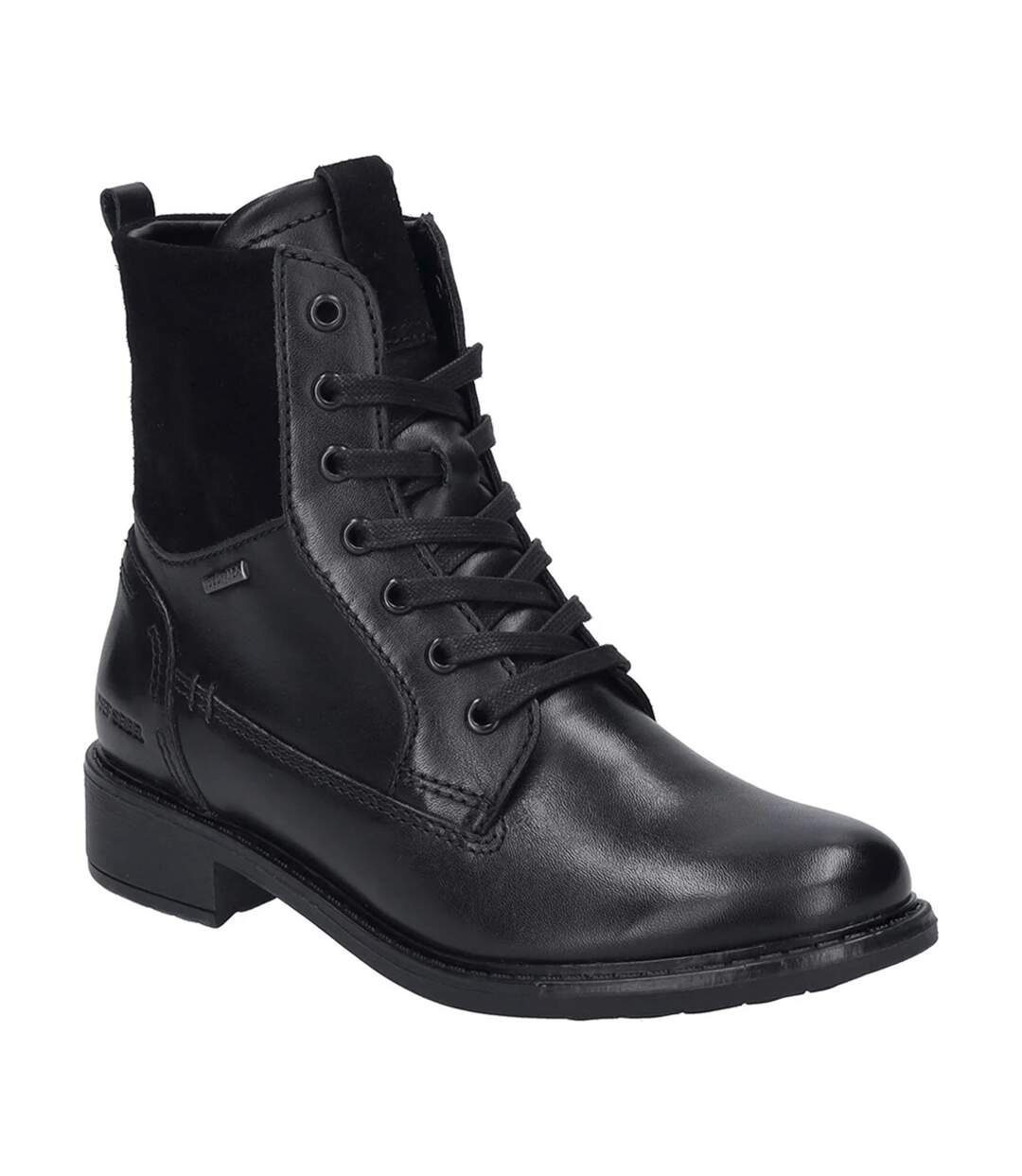 Womens/ladies Leather Ankle Boots Black Jose Beut-1