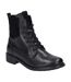 Womens/ladies Leather Ankle Boots Black Jose Beut-1