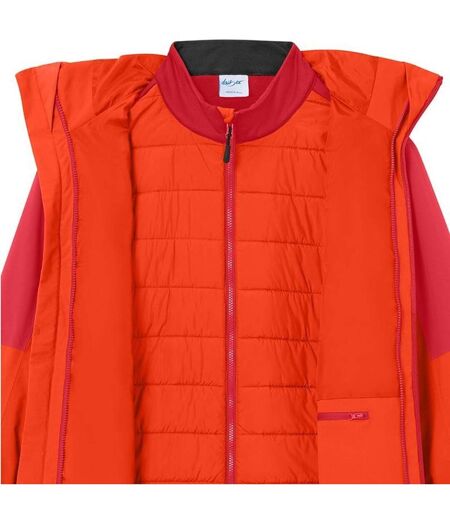 Veste 3 en 1 - Homme - JN1378 - orange épicé et rouge
