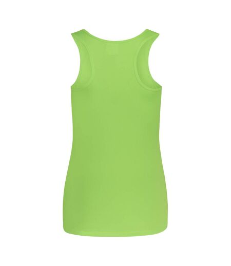 AWDis Just Cool Girlie Fit Sports Ladies Vest / Tank Top (Electric Green) - UTRW688