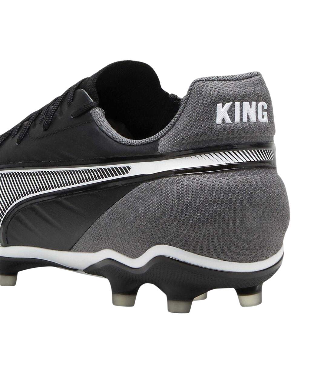 Mens King Match Firm Ground Football Boots  Black White Puma-2