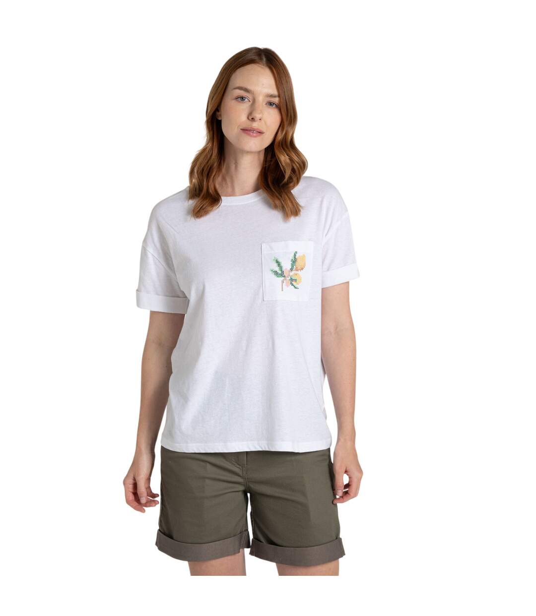 T-shirt Manches Courtes Motif/style Agrumes Femme Blanc Craghoppers-1