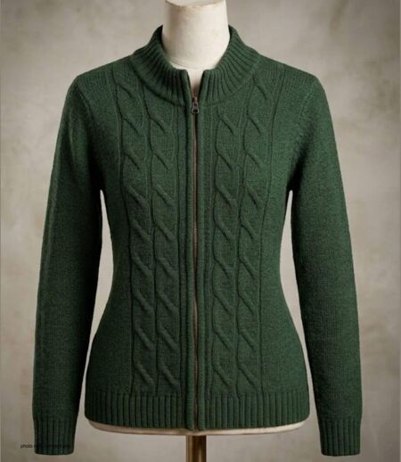 Cardigan zippé avec laine SAMY2