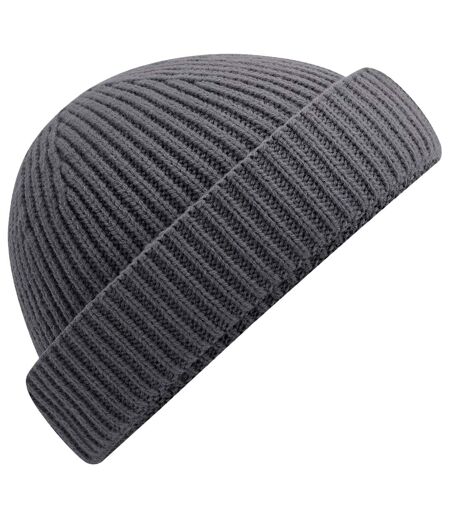 Unisex adult harbour fisherman beanie graphite grey Beechfield