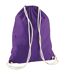 Cotton Drawstring Bag One Size Purple Westford Mill-1