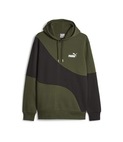 Sweat noir/kaki homme puma power cat - l