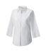 Russell Collection Ladies/Womens 3/4 Sleeve Easy Care Fitted Shirt (White) - UTBC1030