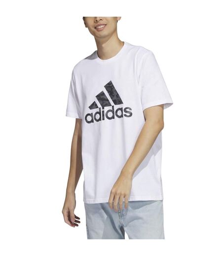 Mens Camo Short-sleeved T-shirt White Adidas