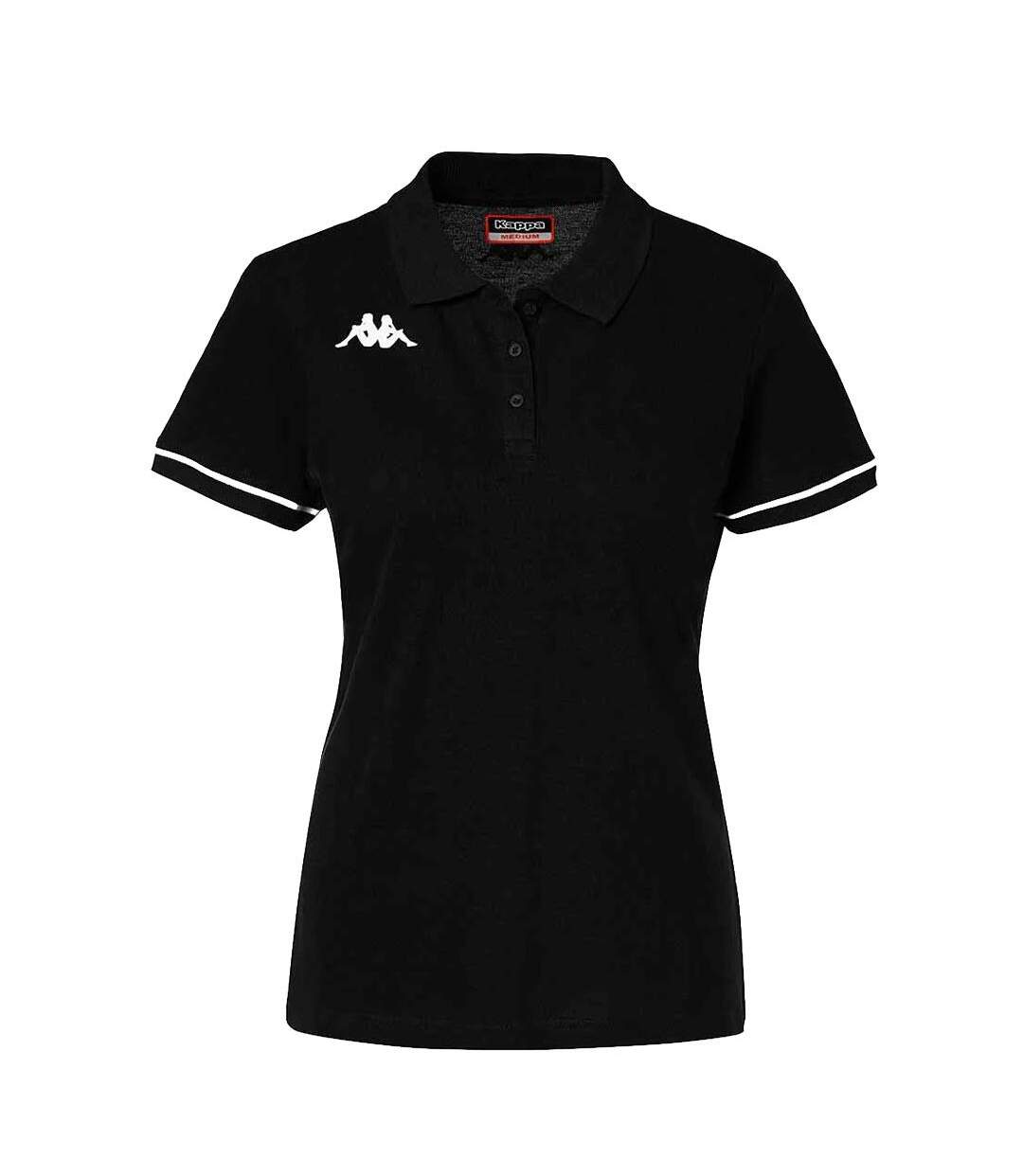 Polo noir femme kappa barla-1