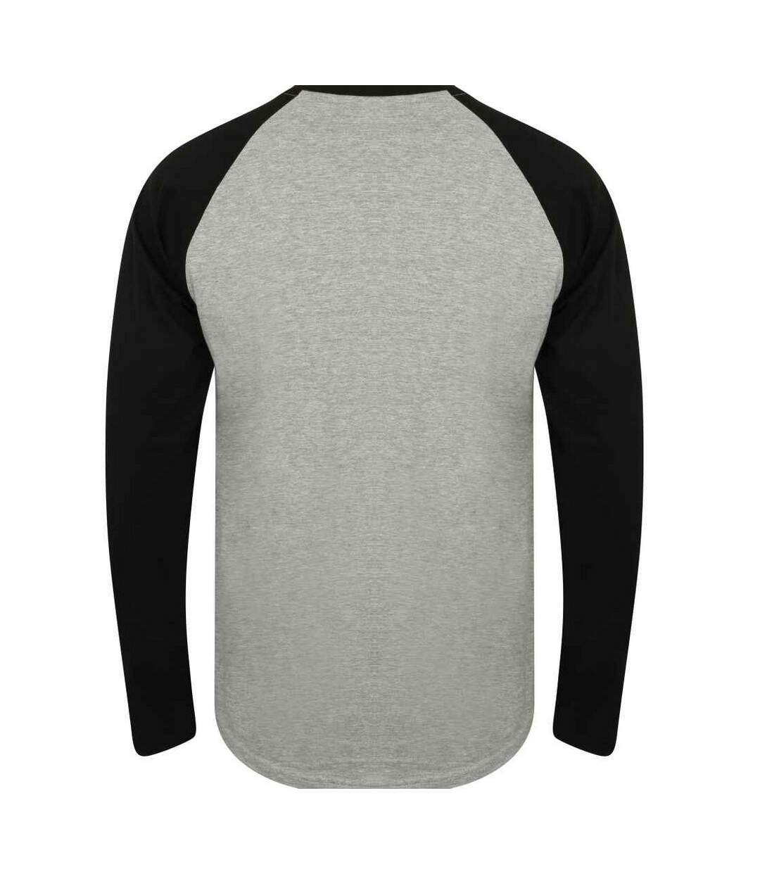 T-shirt homme gris chiné / noir Skinni Fit