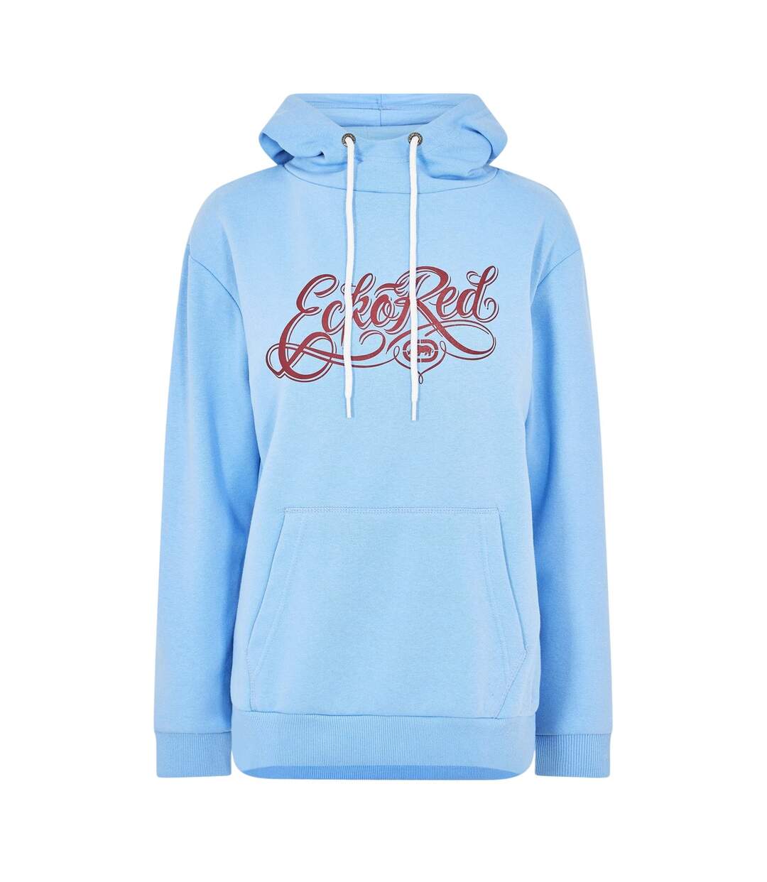 Womens/ladies Scarlett Lettering Regular Hoodie Vista Blue Ecko-1