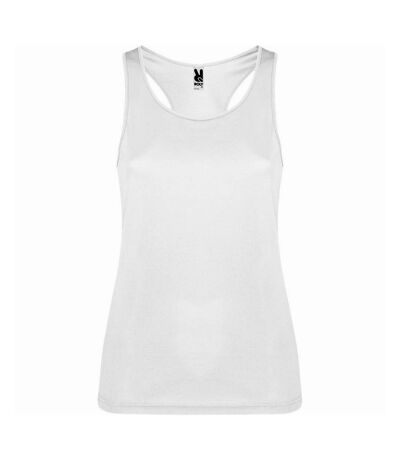 Womens/ladies shura sports tank top white Roly