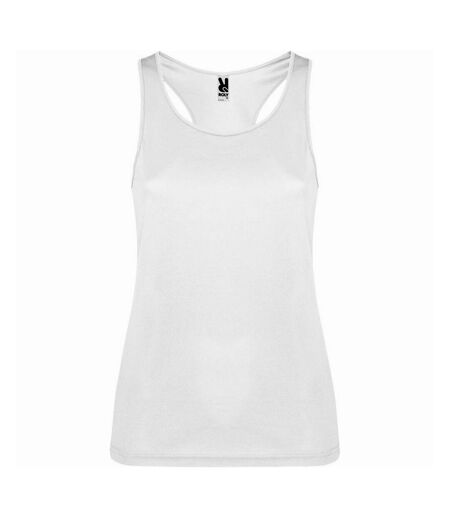 Womens/ladies shura sports tank top white Roly