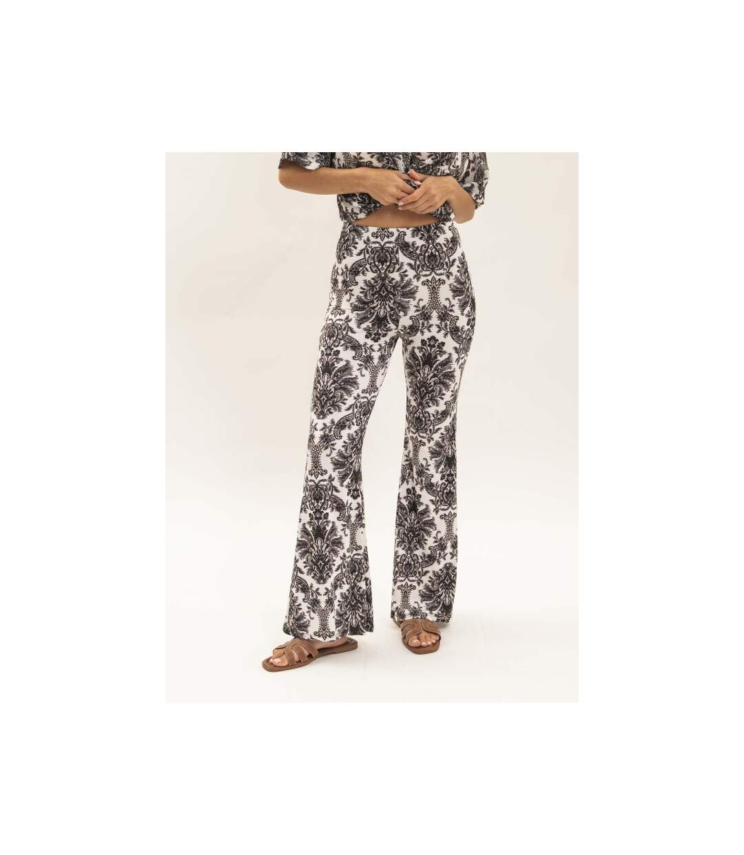 Pantalon flare motifs EDARZINE - Dona X Lisa-1