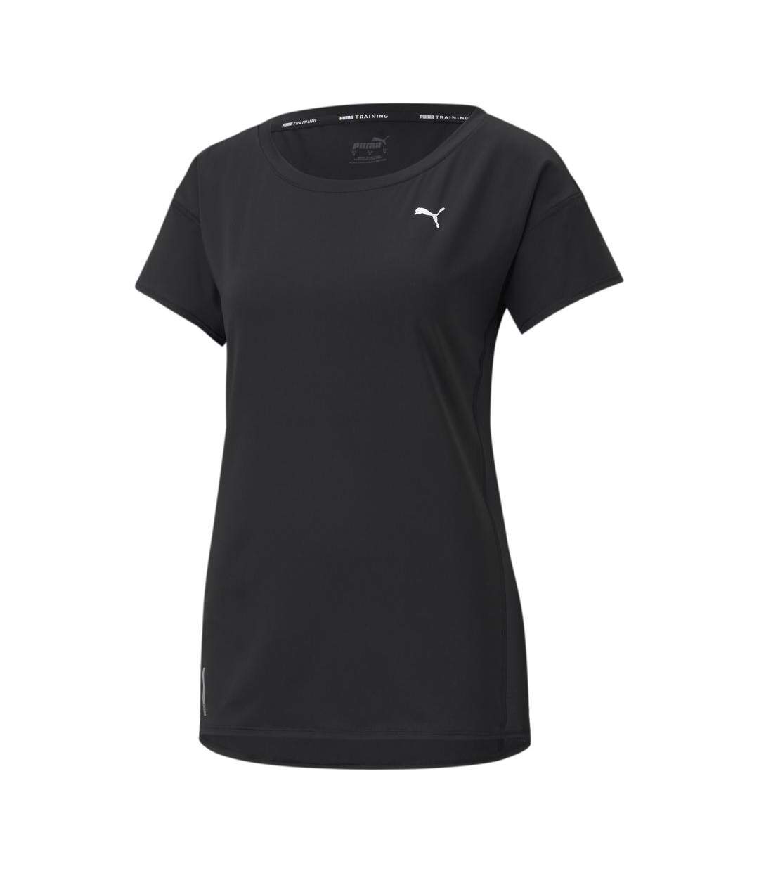 T-shirt noir femme puma train favorite - l-1
