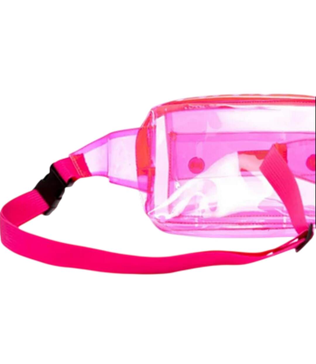 Transparent Waist Bag One Size Pink Spiral-3
