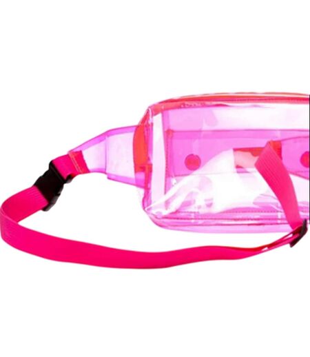 Transparent Waist Bag One Size Pink Spiral