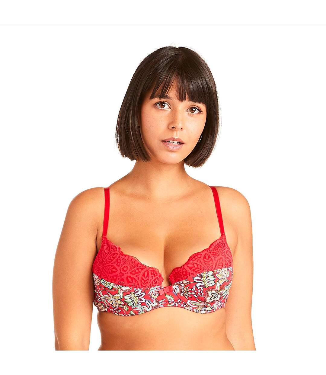 Soutien-gorge ampliforme multico rouge Aria