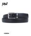 Ceinture en cuir de couleur noir homme - Sangle réglable