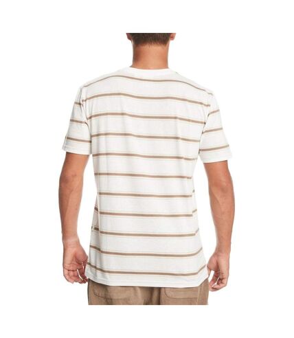 T-shirt Blanc/Marron Homme Quiksilver Between - S