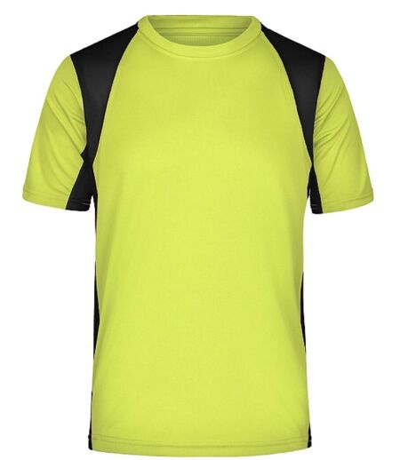 t-shirt running respirant JN306 - jaune fluo - HOMME