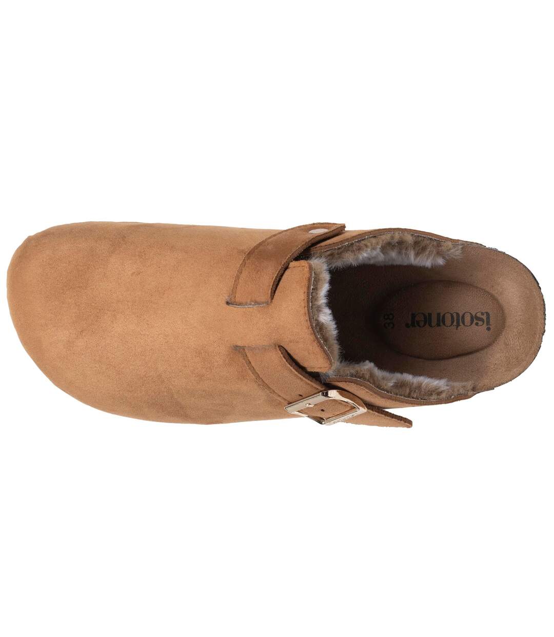 Isotoner Sabots femme fourrés, semelle extra-flex, légers, patch talon confort-2