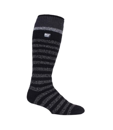 Mens Long Knee High Striped Ski Socks