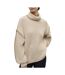 Pull beige femme vero moda newcream-1