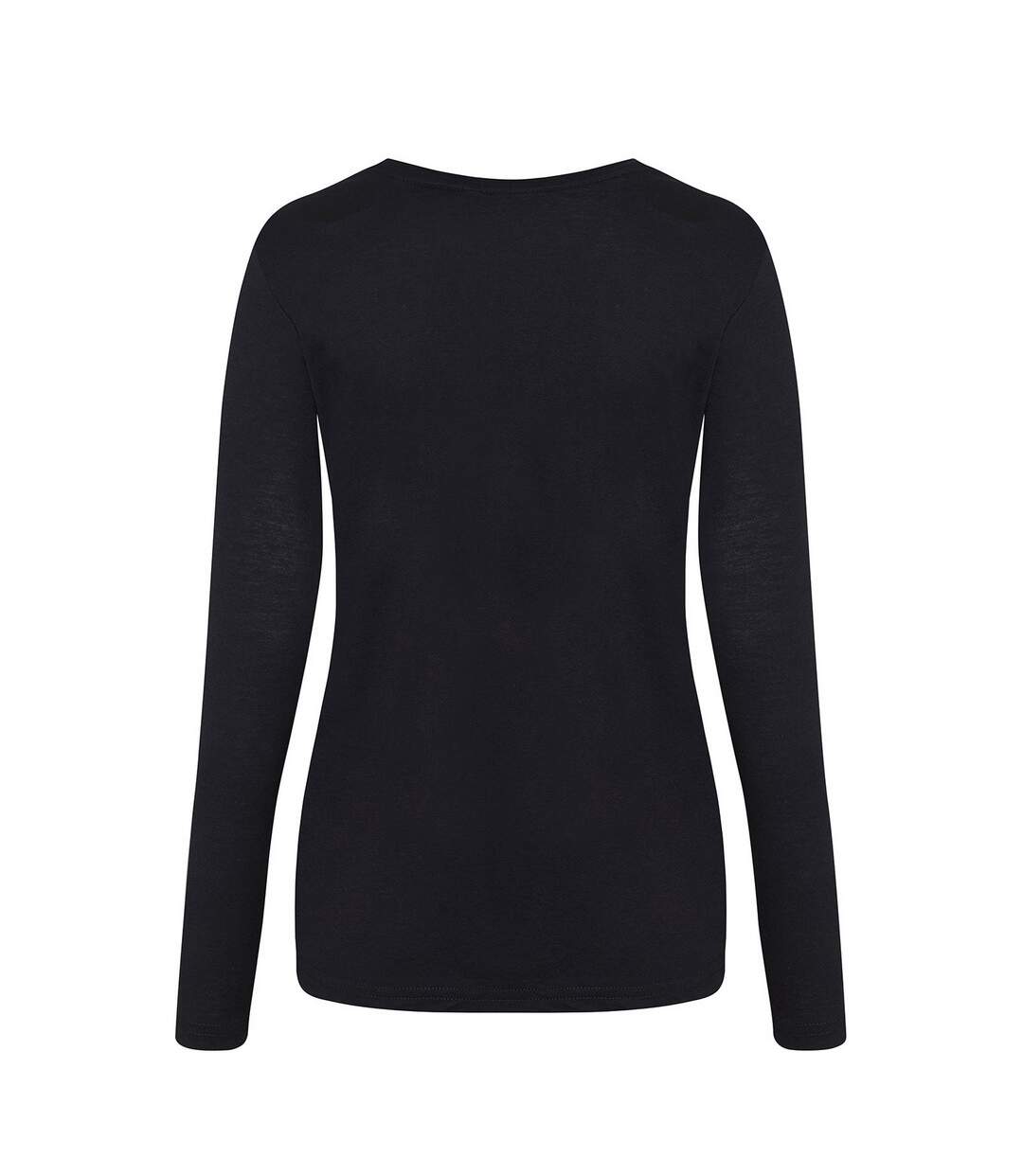 Womens/ladies triblend long-sleeved t-shirt solid black Awdis-2