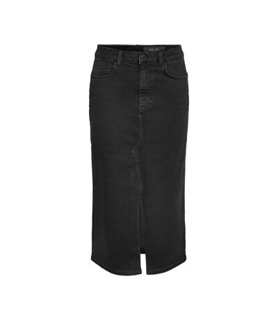 Jupe en Jean Noir Femme Noisy May Kath Slit Midi - L