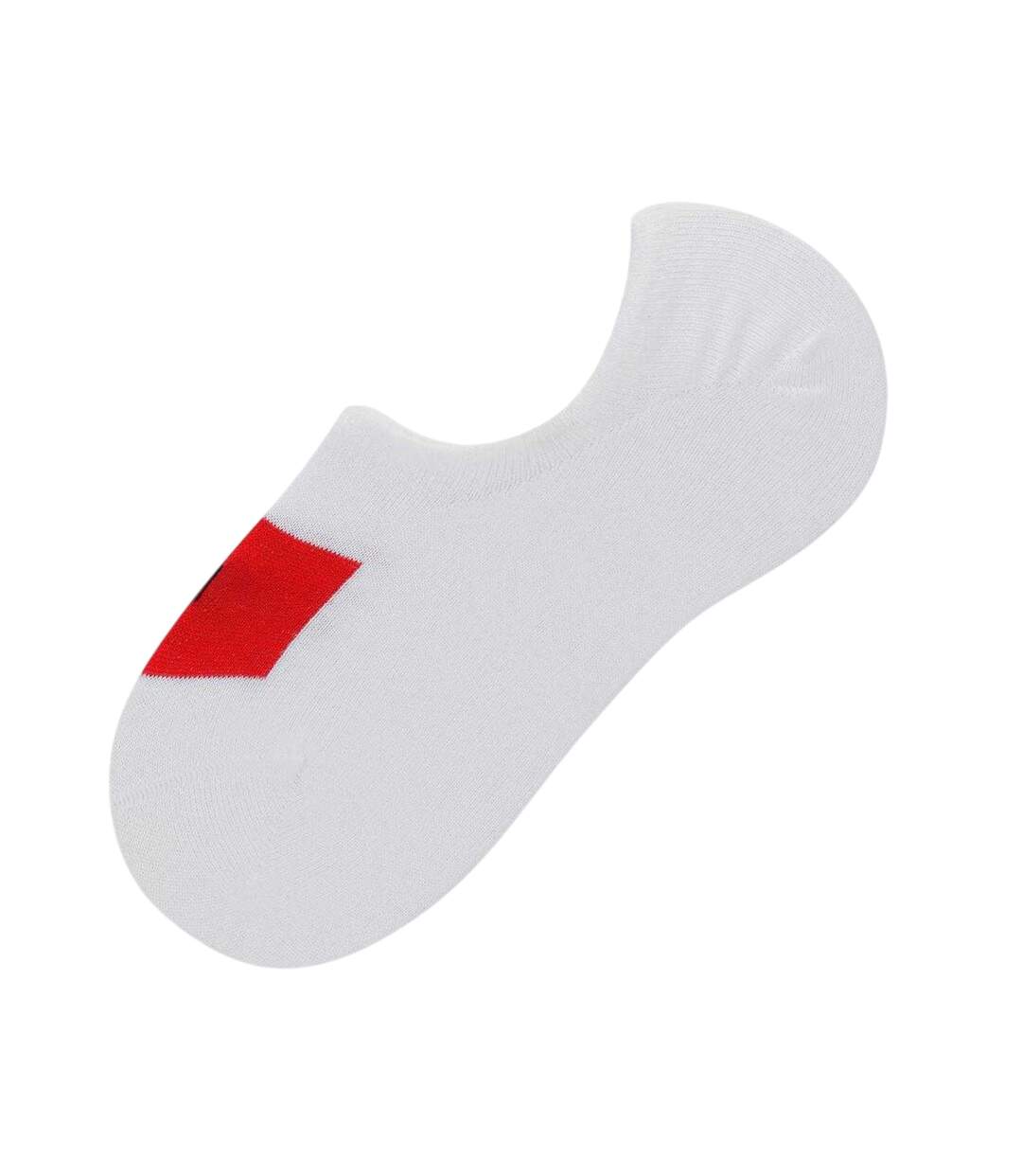 Pack Of 2  Unisex Adult Logo No-show Socks  White Hugo-2
