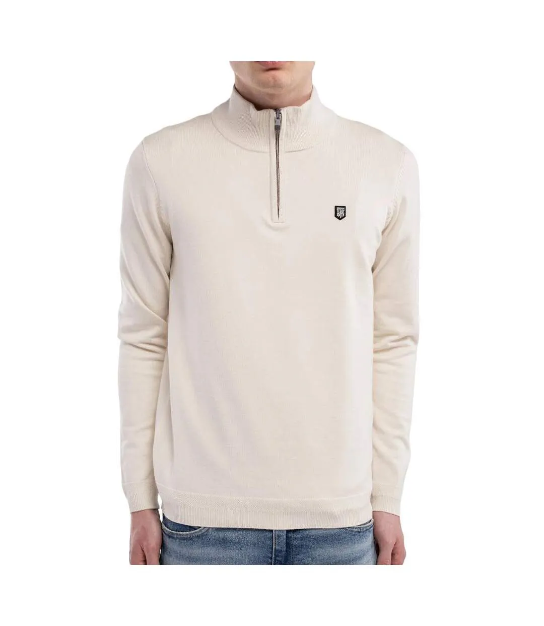 Pull 1/4 zip écru homme teddy smith marty 2-1