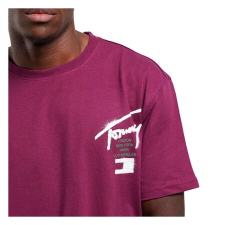 T-shirt Bordeaux Homme Tommy Hilfiger Graffiti - L