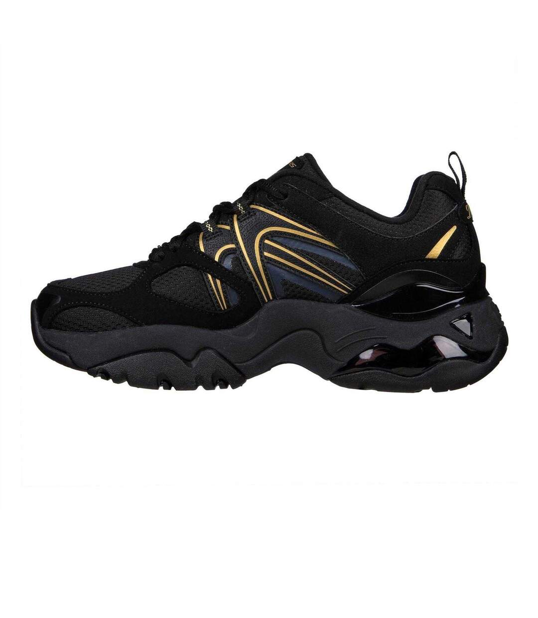 Womens/ladies Dlites 3.0 Air Trainers Black Skechers-2