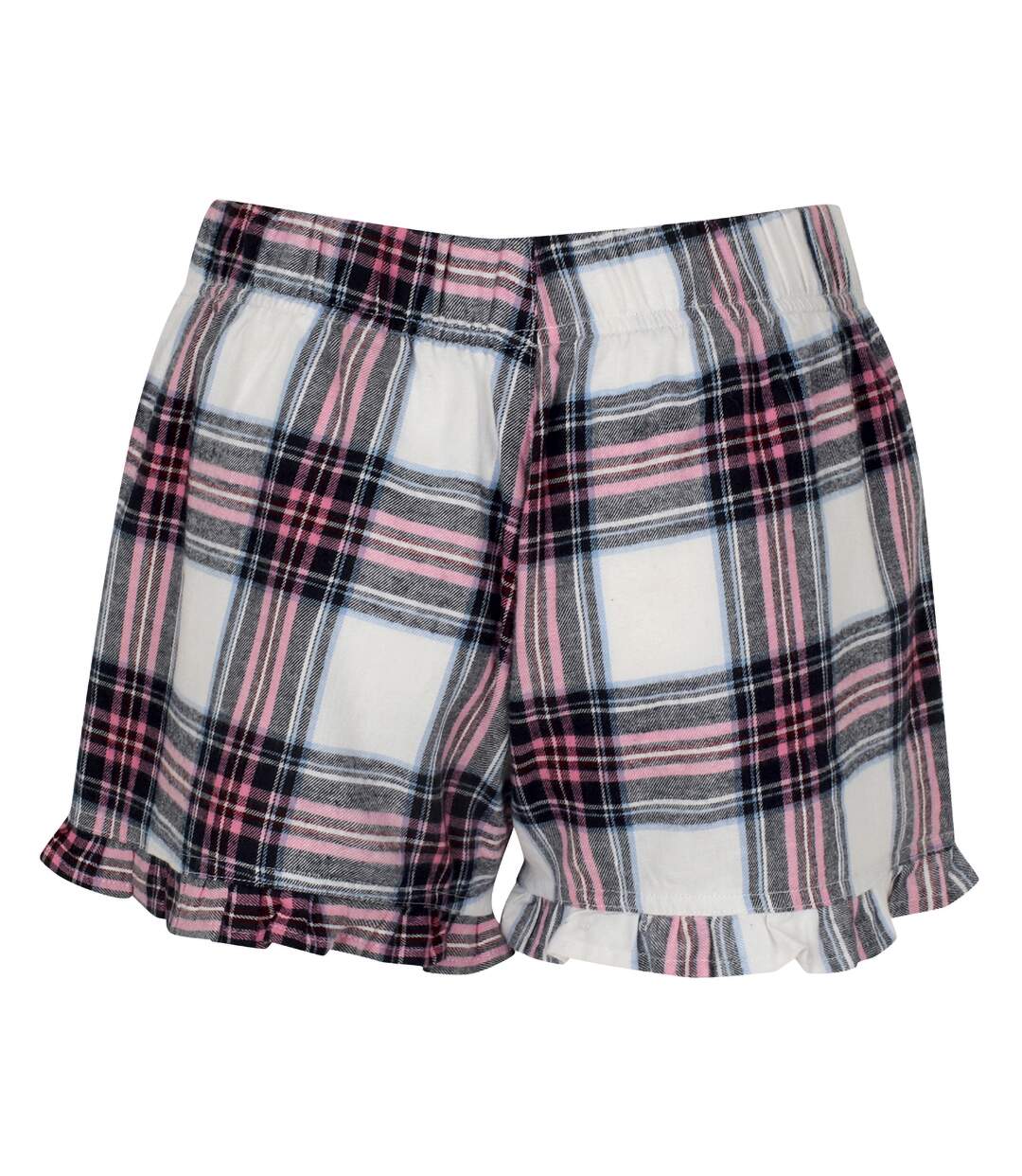 Short tartan femme blanc / rose SF