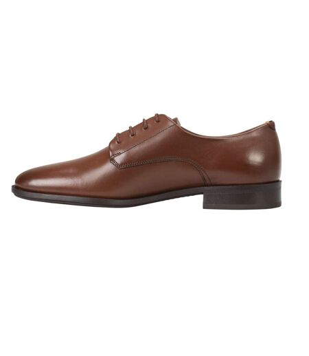 Mens Colby Leather Derby Shoes Brown Boss