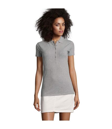 SOLS Womens/Ladies Phoenix Short Sleeve Pique Polo Shirt (Grey Marl) - UTPC2783