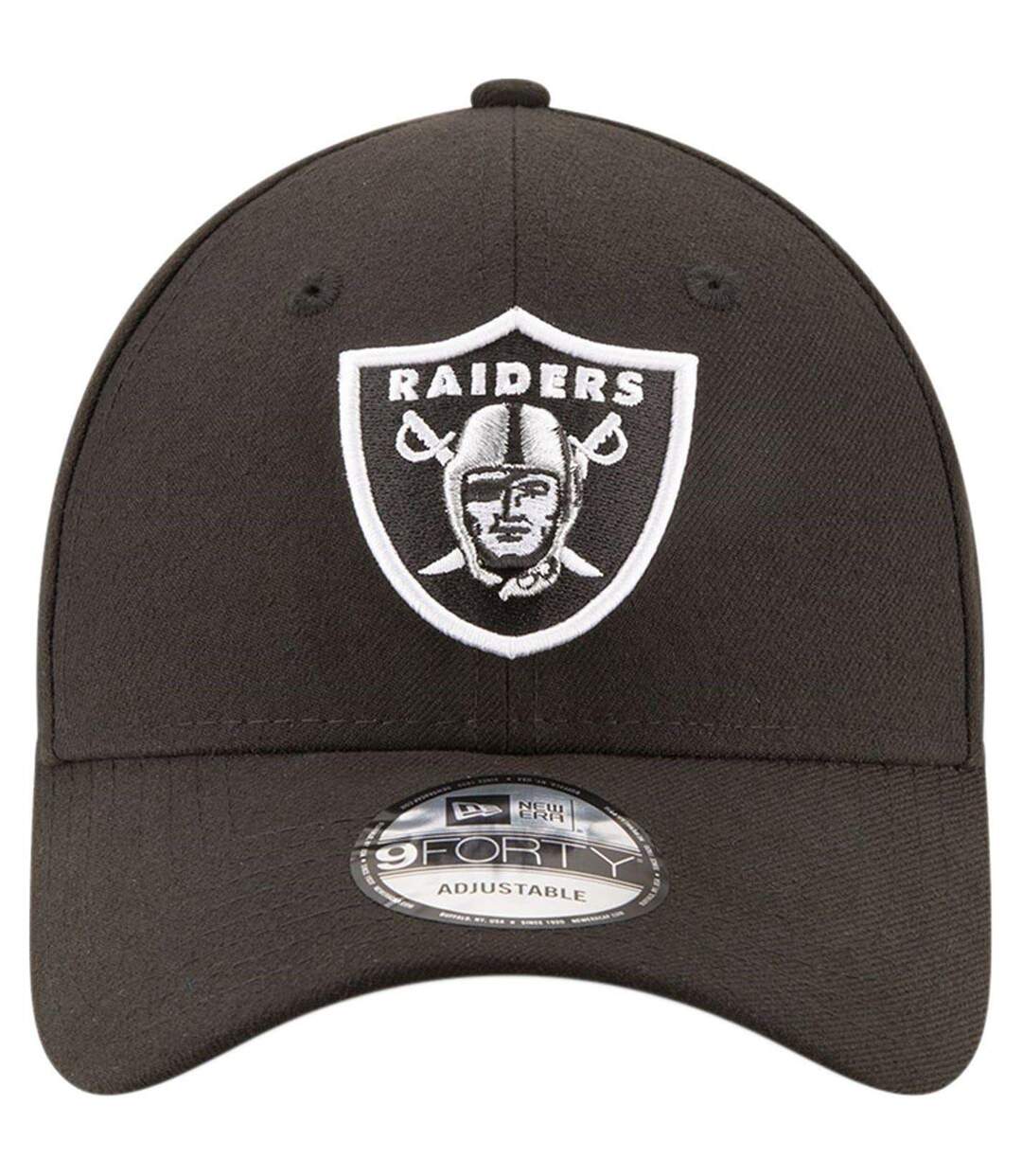 9forty Embroidered Logo Dad Hat Black Las Vegas Raiders-2