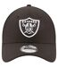 9forty Embroidered Logo Dad Hat Black Las Vegas Raiders-2