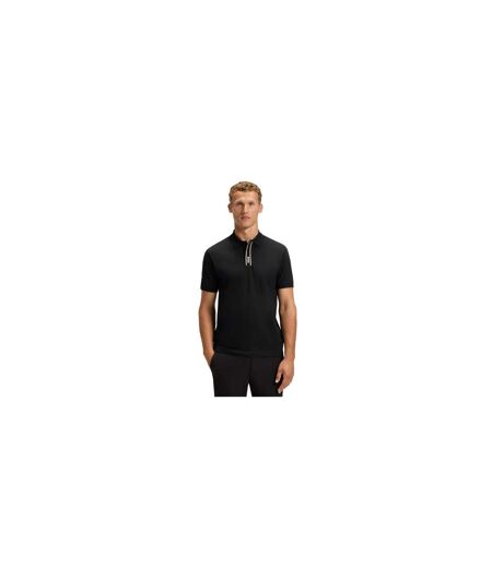 Mens Logo Regular Polo Shirt Black Boss