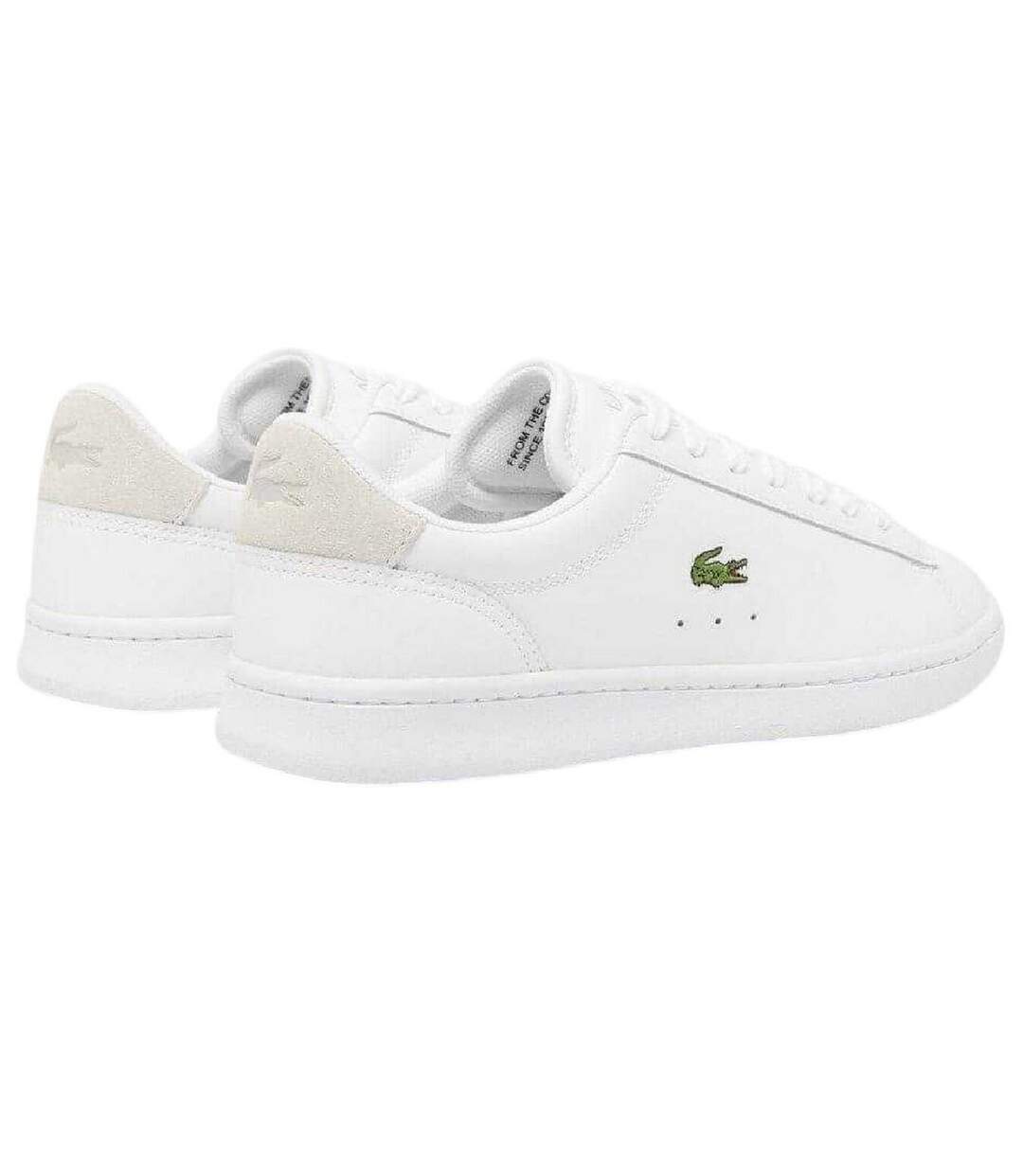 Womens/ladies Carnaby Leather Flat Trainers White Lacoste-2