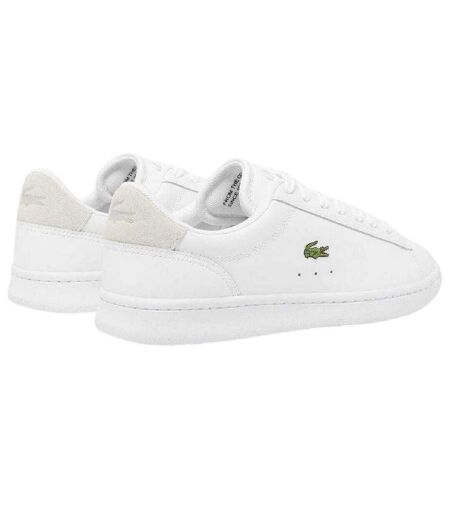 Womens/ladies Carnaby Leather Flat Trainers White Lacoste