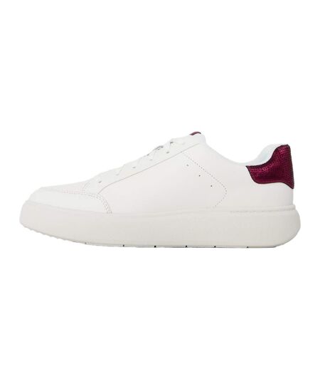Womens/ladies Sequin Flatform Trainers White Ruby FitFlop