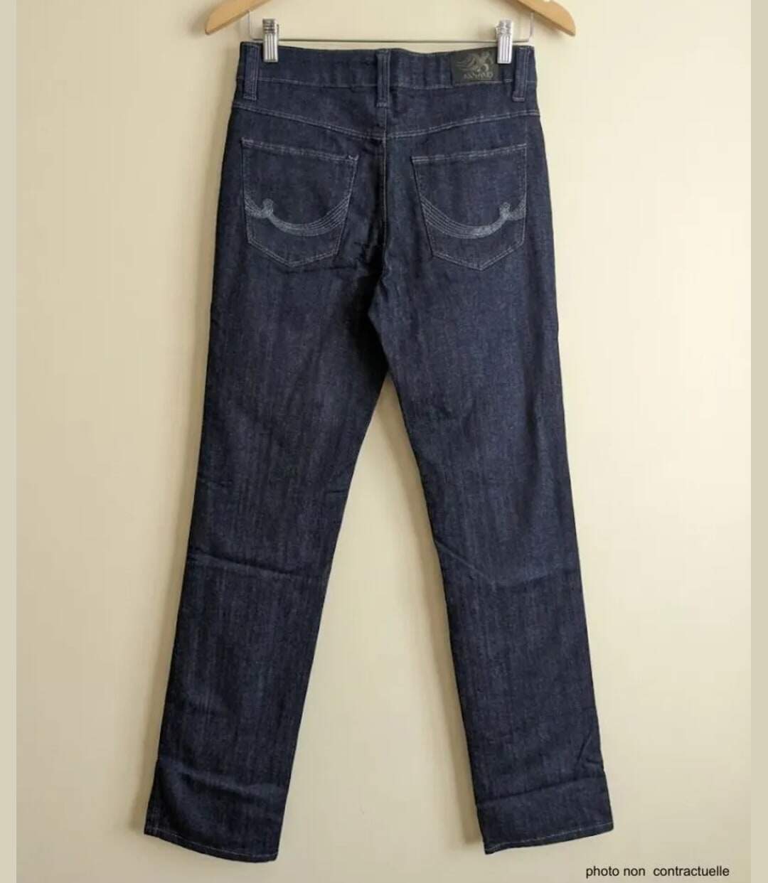 Jean Femme Taille Haute Stretch Bleu Brut - Coupe Confort AXXANO-3