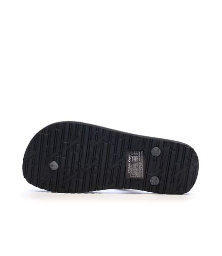Tongs noir femme calvin klein jeans flip flop tpu metall