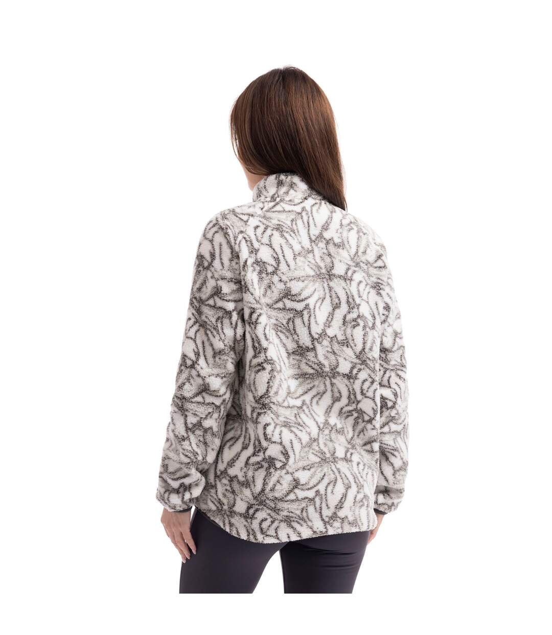 Veste Polaire Col Montant Motif/style Imprimé Jessie Femme Blanc À Motifs Trespass-3