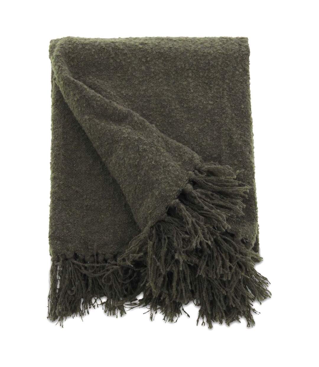 Jeté de canapé en polyester avec pampilles Stanly 170 x 130 cm-2